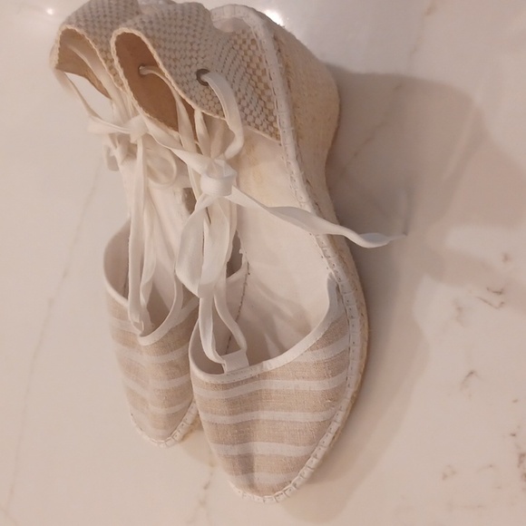 Andre Assous Espadrille Wedge Strappy Heel Sandal Women's EU 40 EUC Beachy Spain - Picture 7 of 14